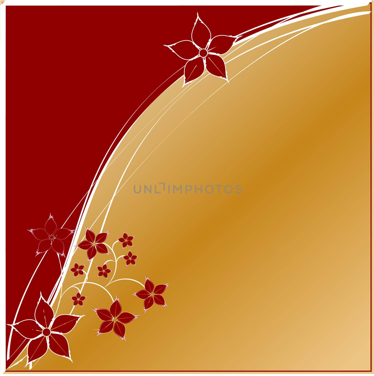 red golden background