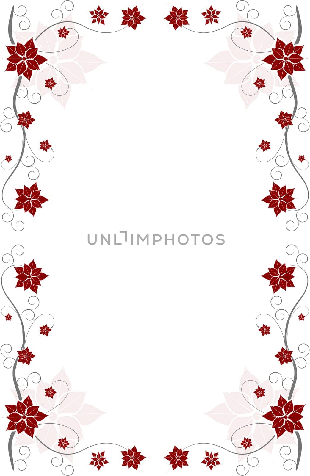 Floral Card Red