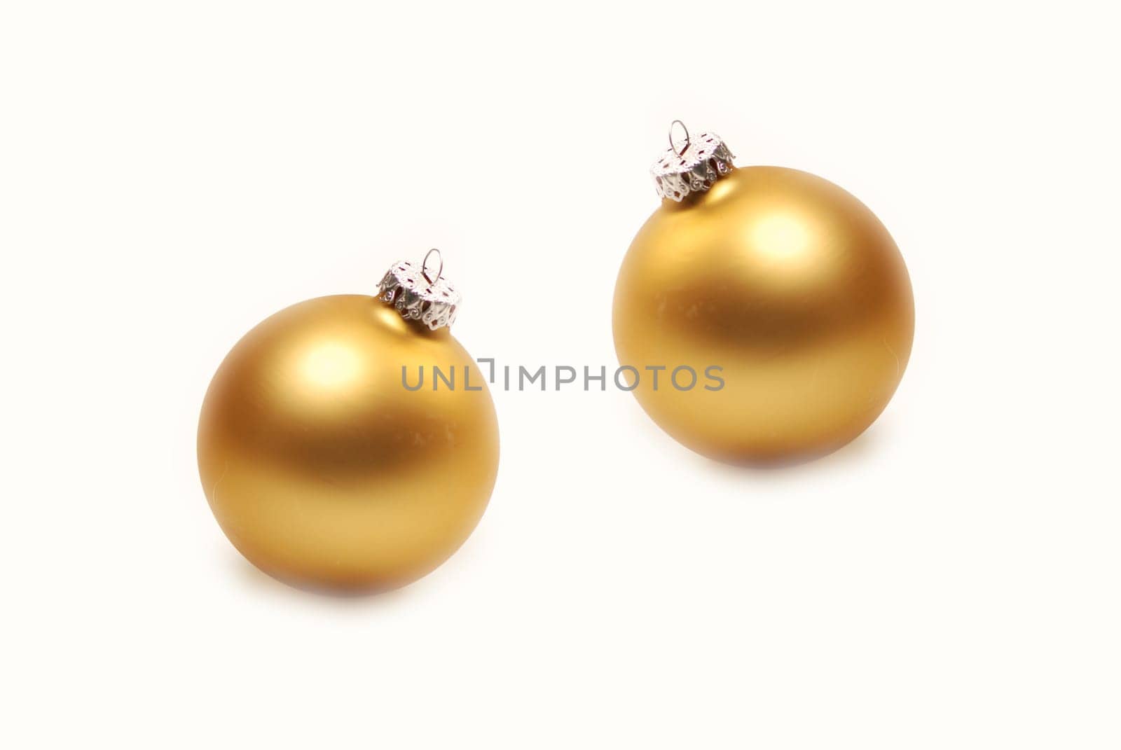 golden christmas baubles