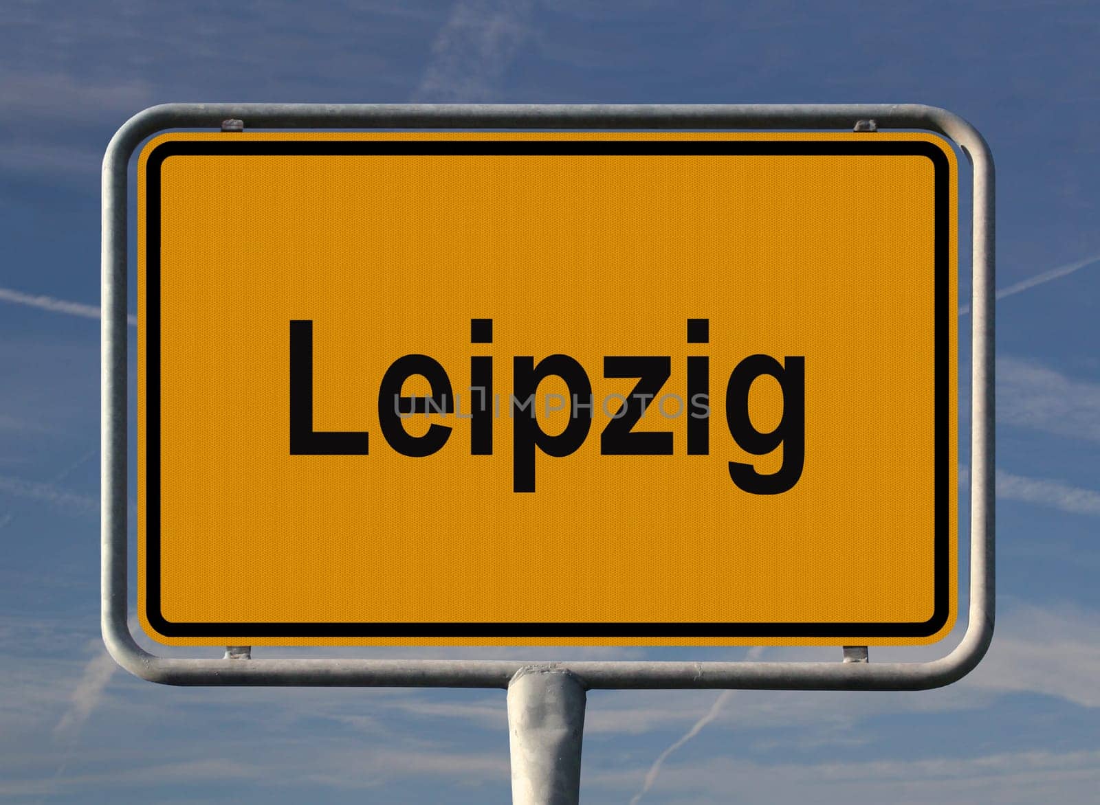 Town sign of Leipzig
