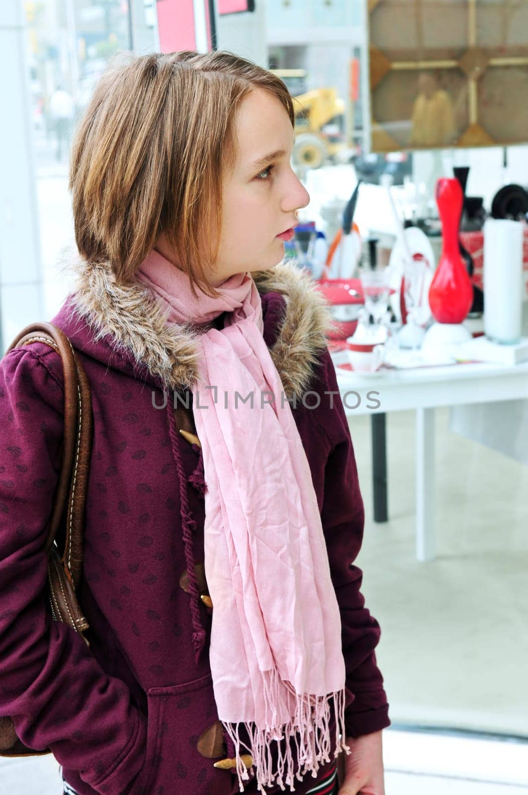 Teenage girl shopping