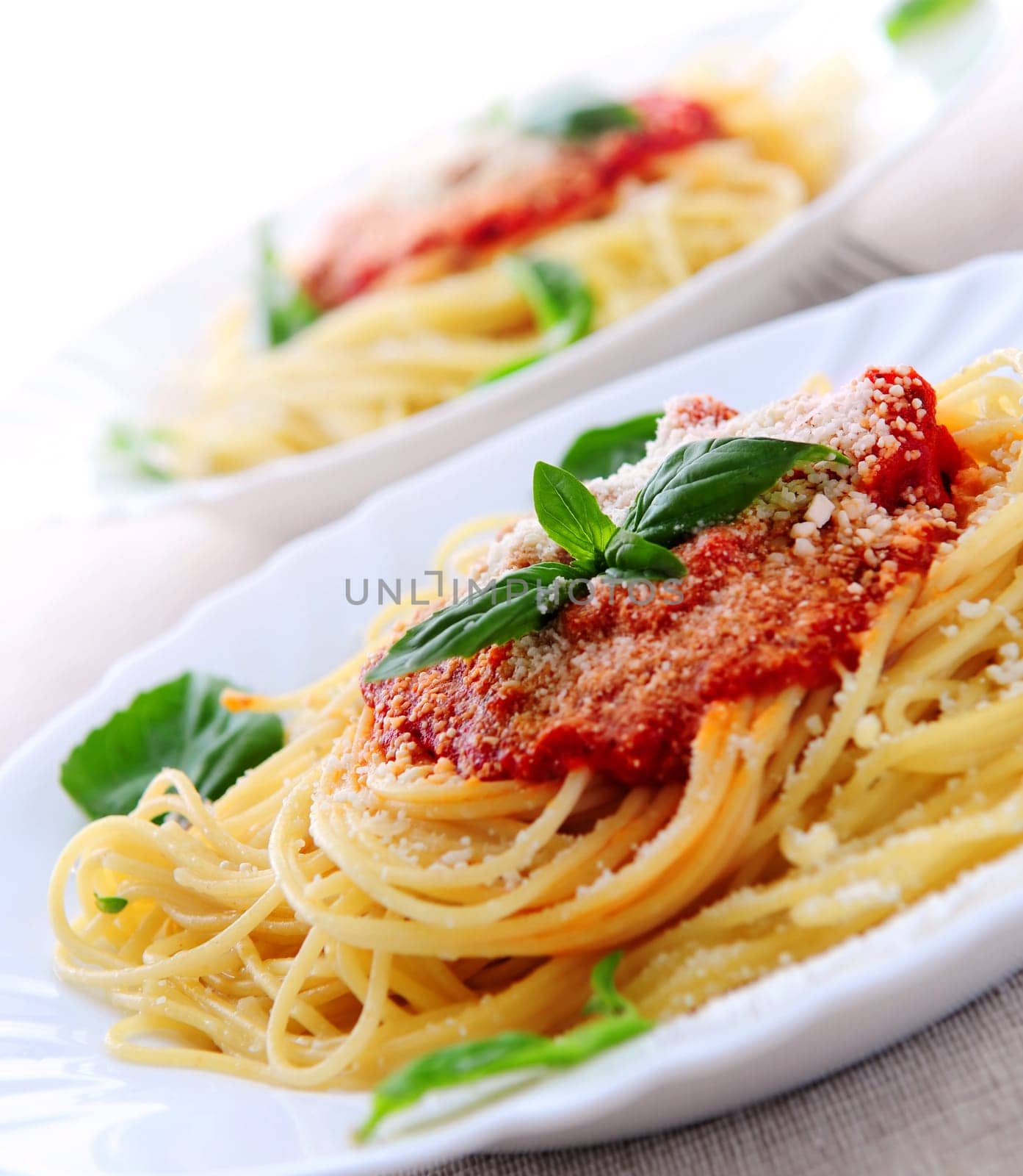 Pasta and tomato sauce