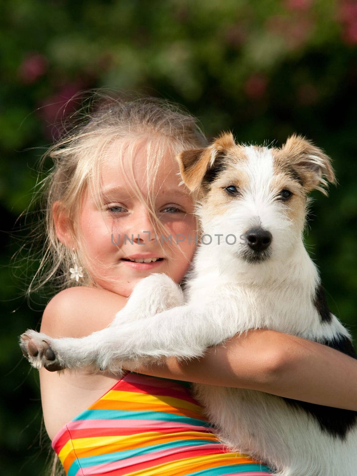 Child with dog