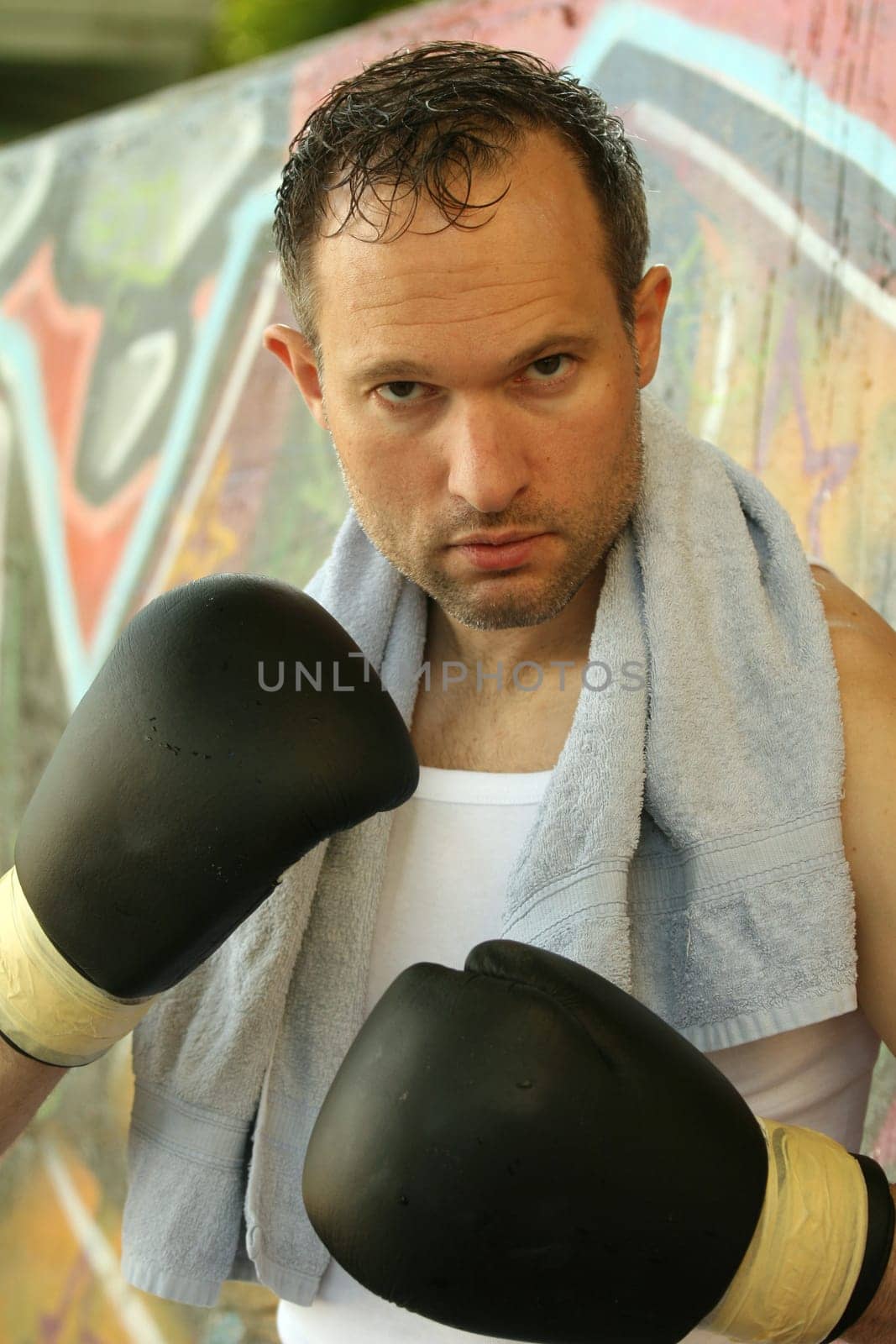 portrait of male boxer
