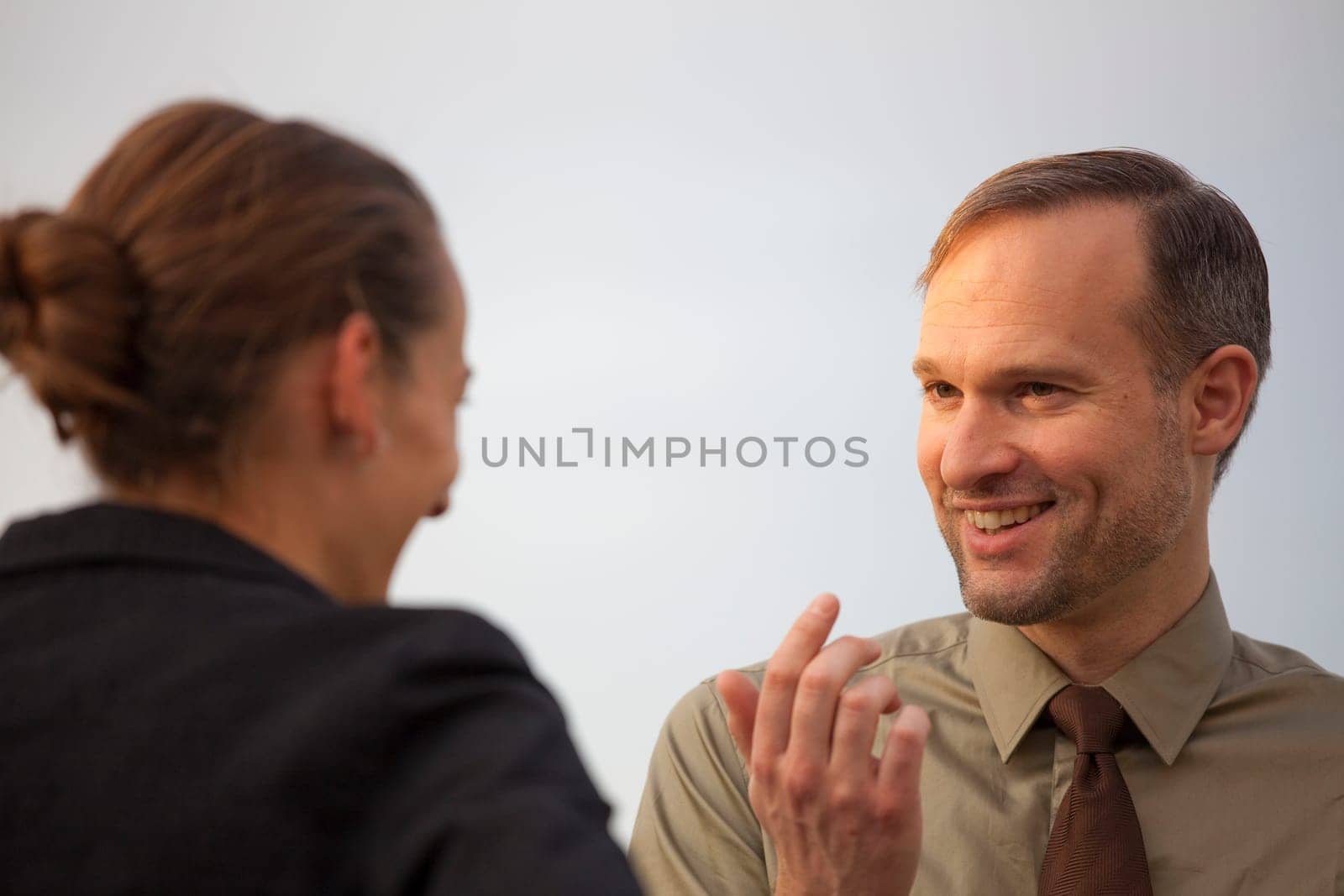 friendly talk outdoor