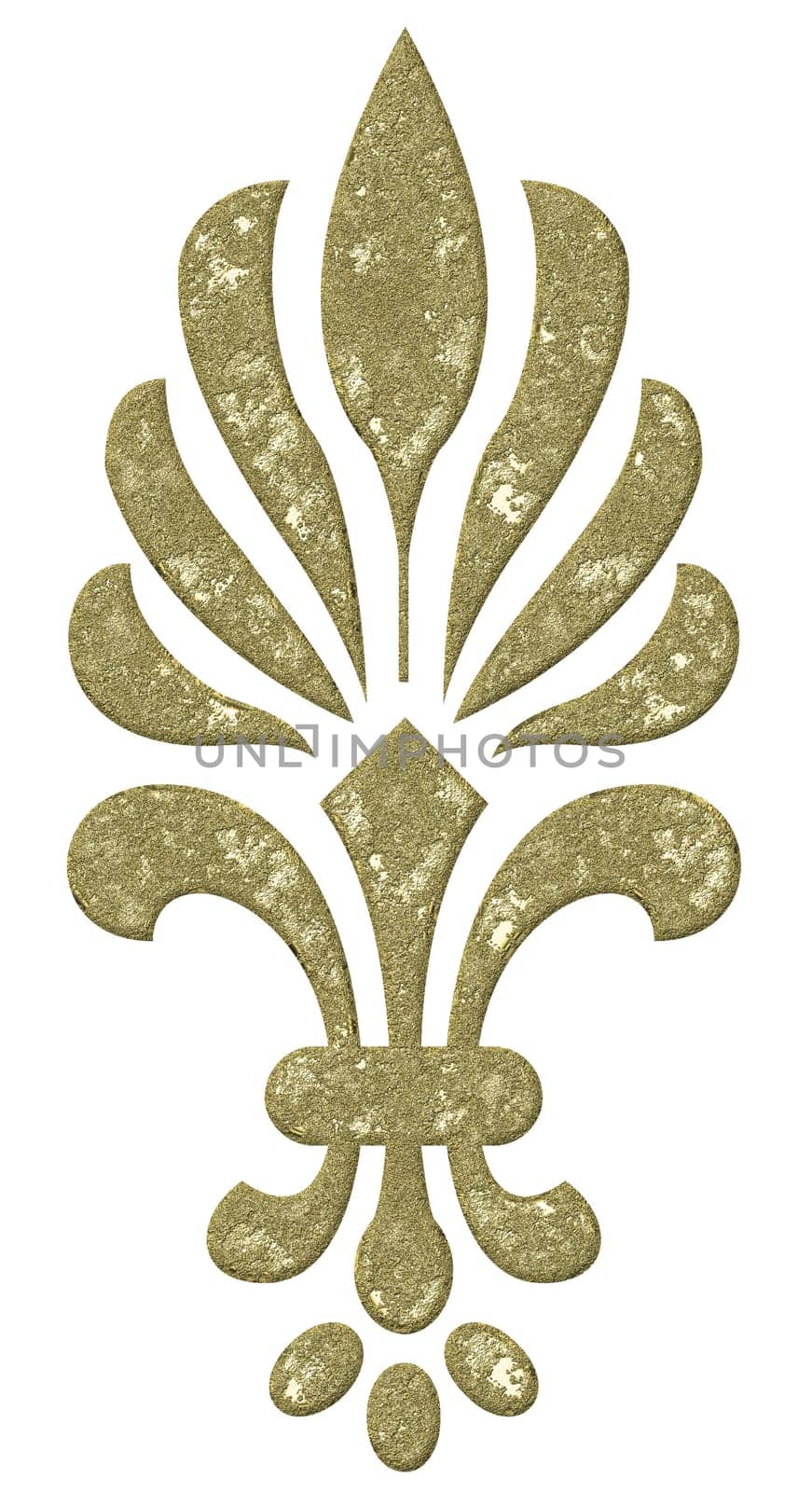 Design element - Floral gold-plated