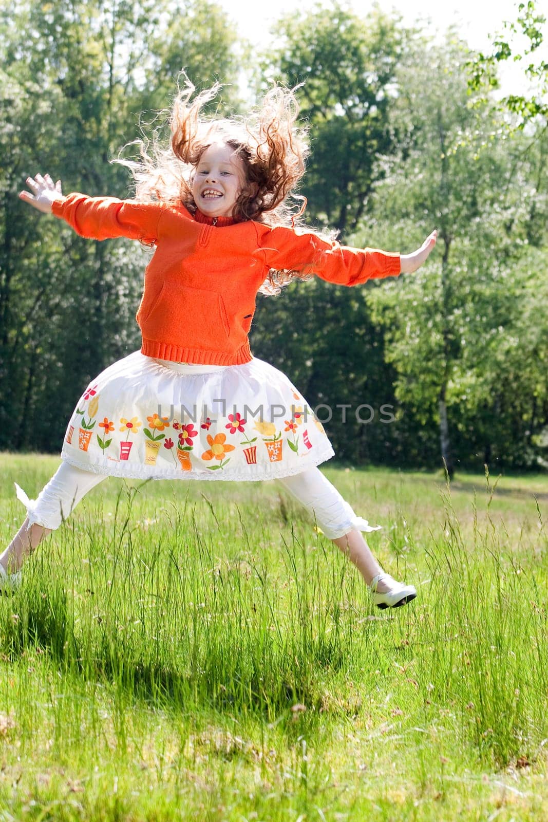Jumping in the field