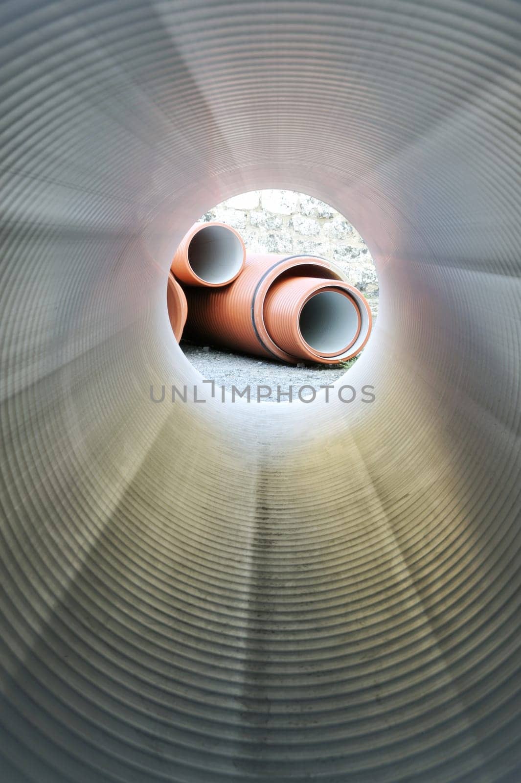 Inside of plumbing tube