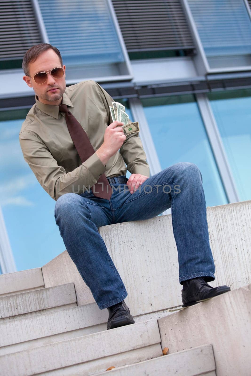 Man with American Dollars