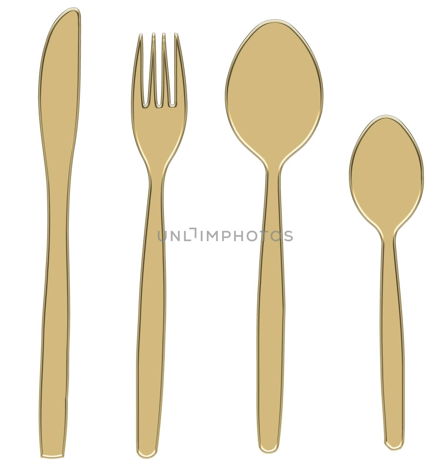 Design element - Cutlery - Gold