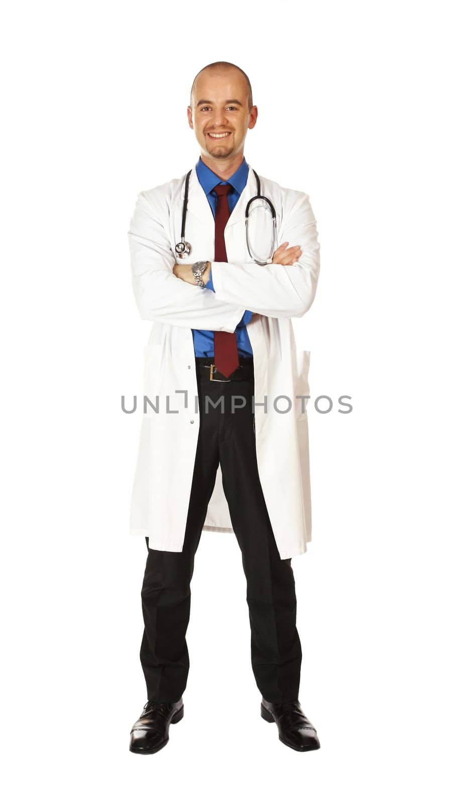 Caucasian confident doctor