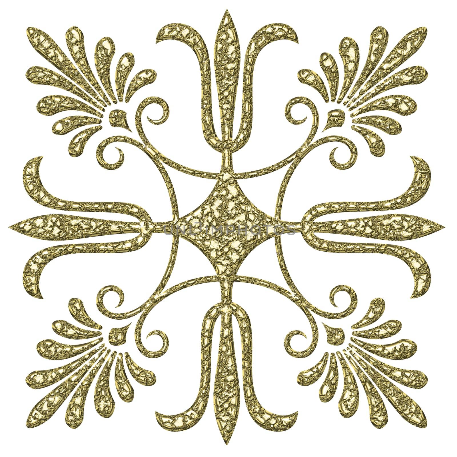 Design Element - Abstract - Gold Plated