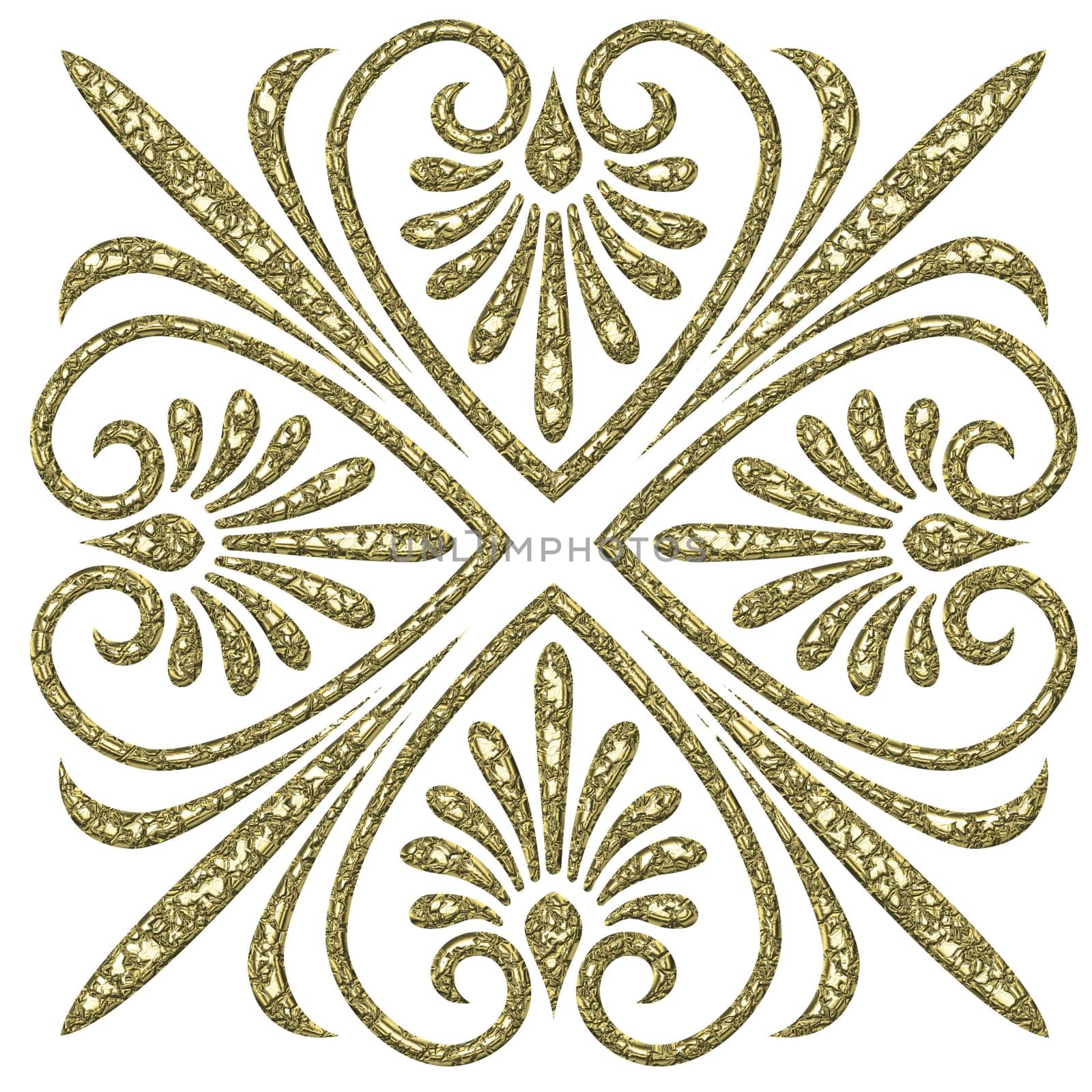Design Element - Abstract - Gold Plated