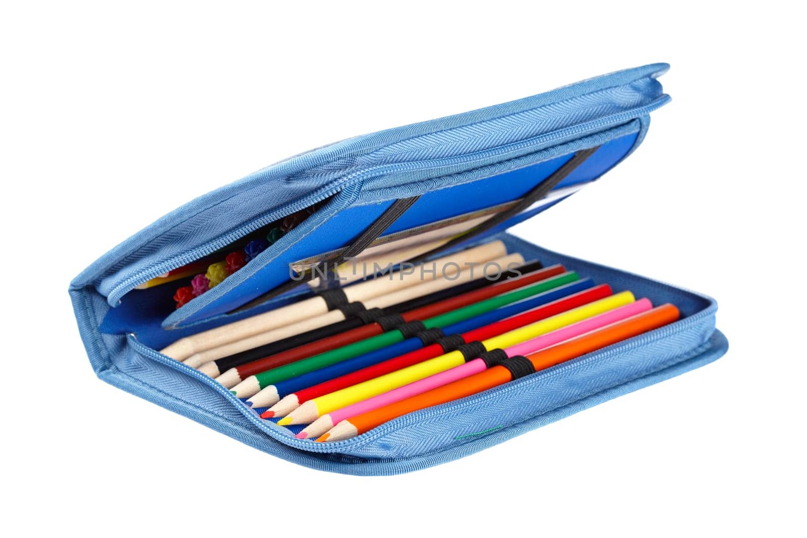 Blue pencil case
