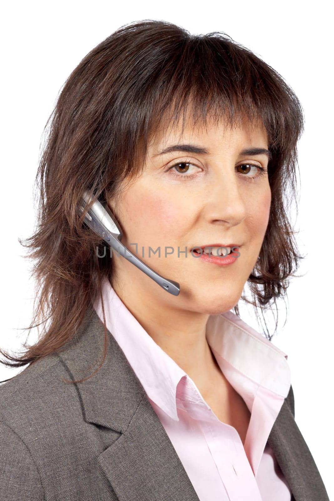 Smiling customer support girl