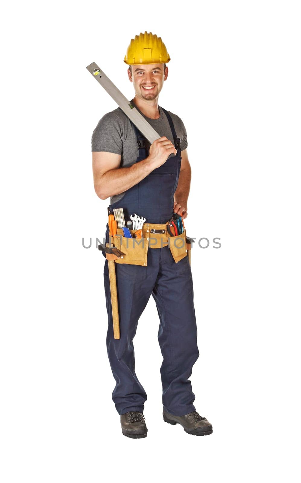 handyman with spirit level
