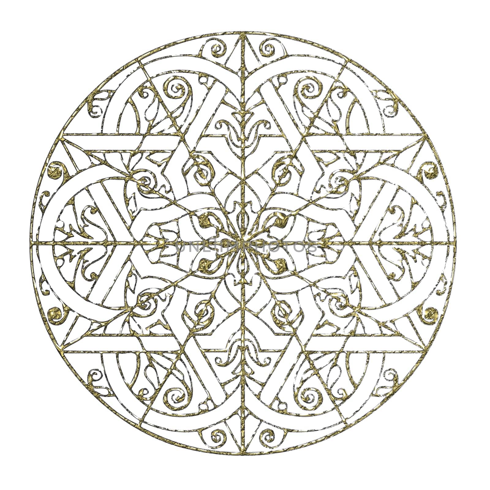 Design Element - Abstract - Gold Plated