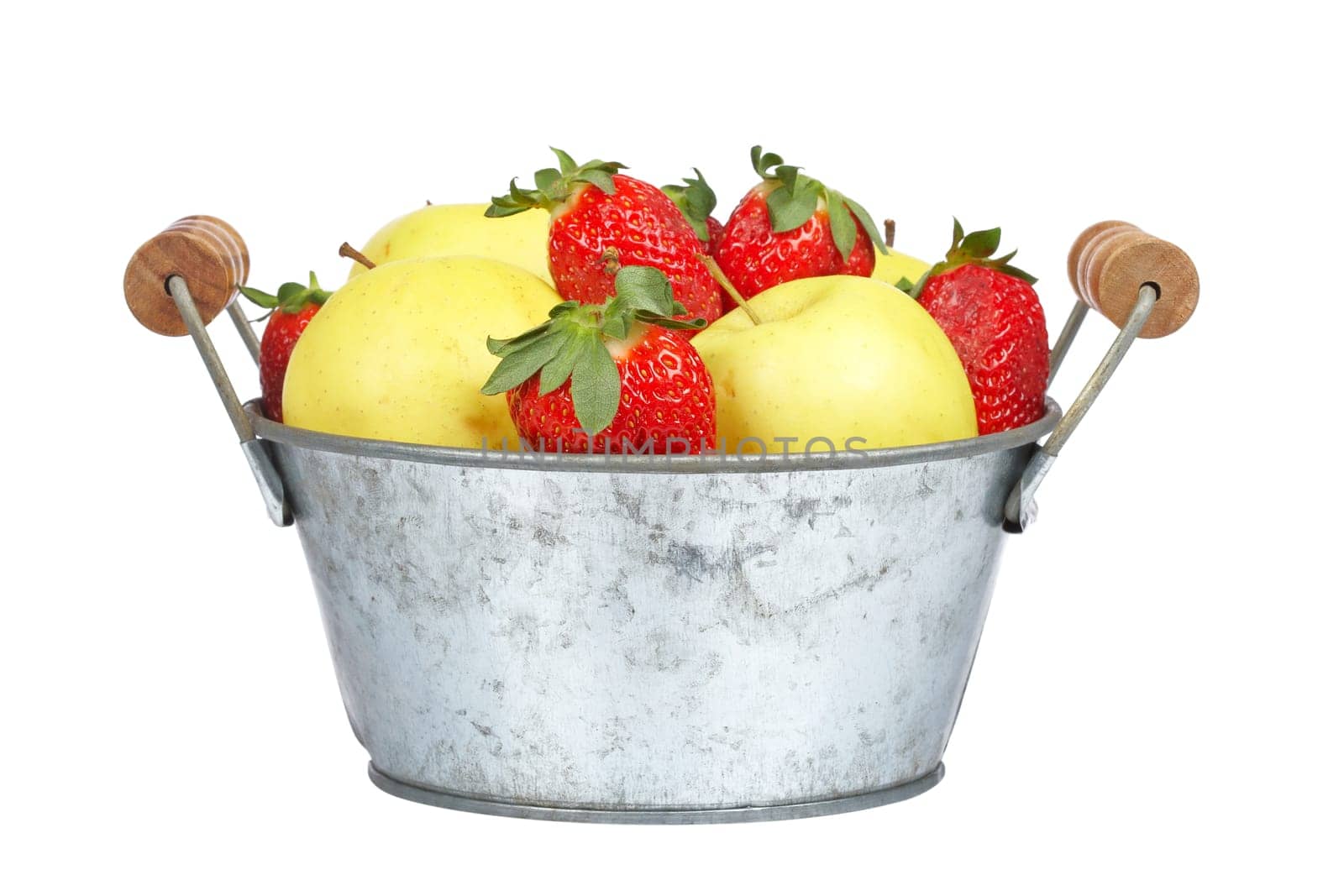 Bowl of strawberries and apples