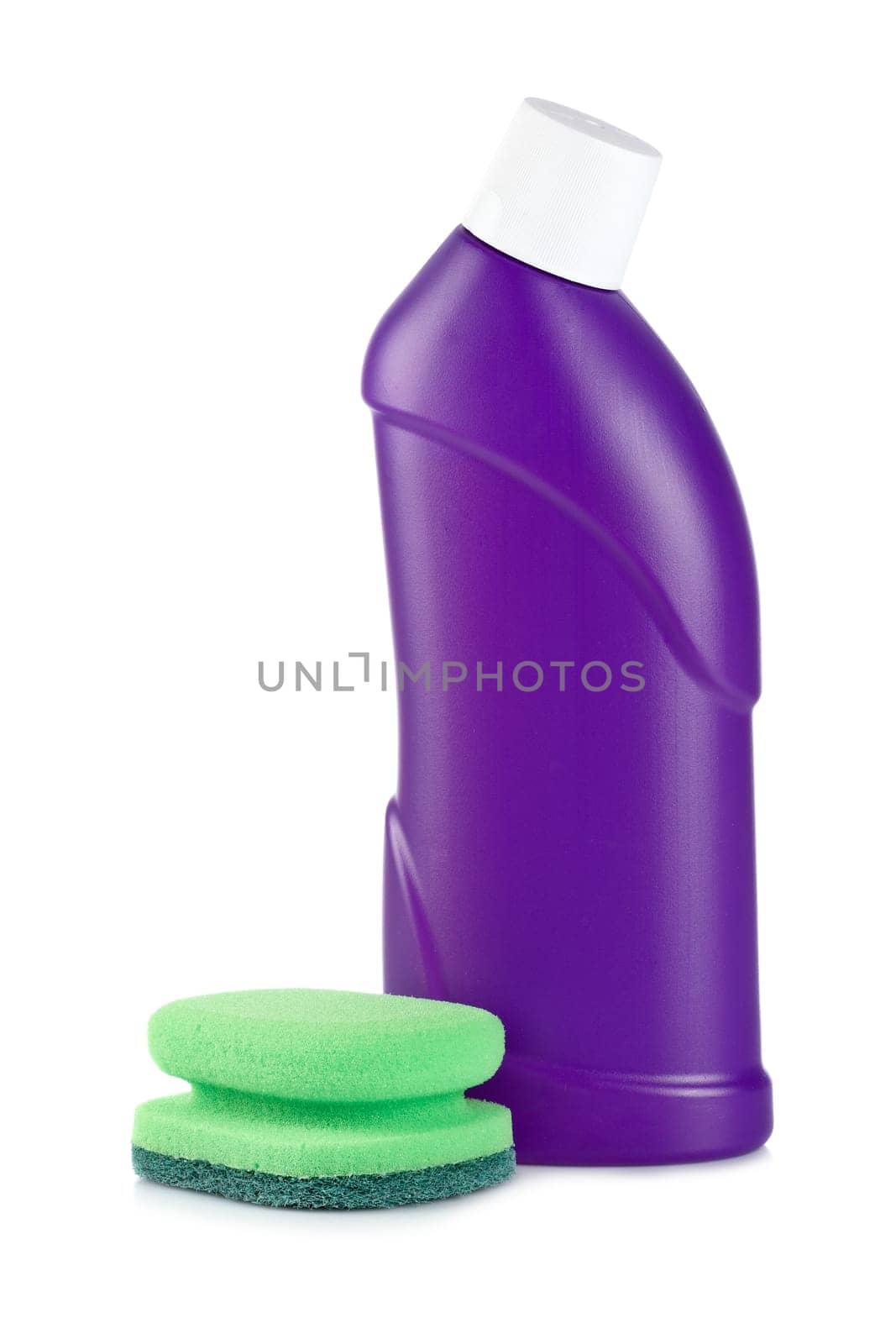 Detergent bottle and sponge