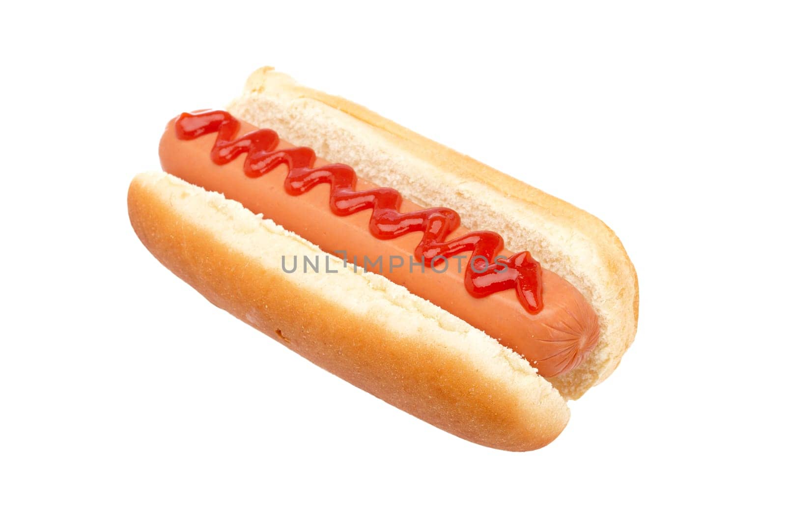 Hot dog with ketchup
