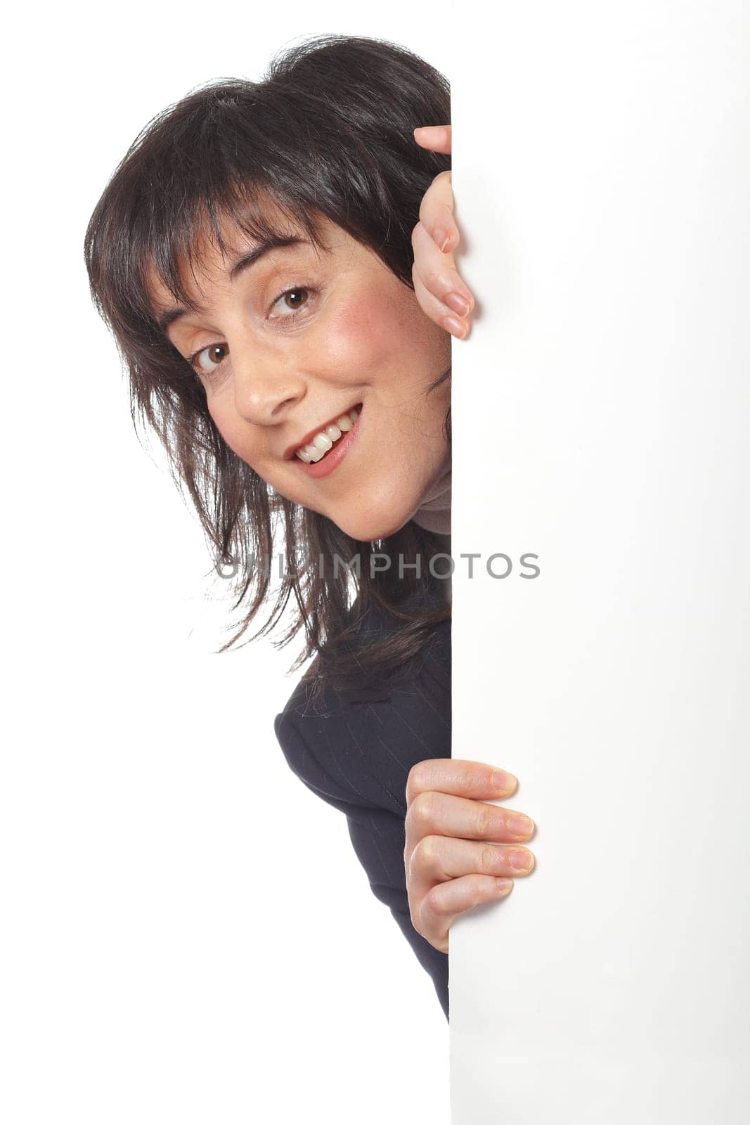 Curious business woman