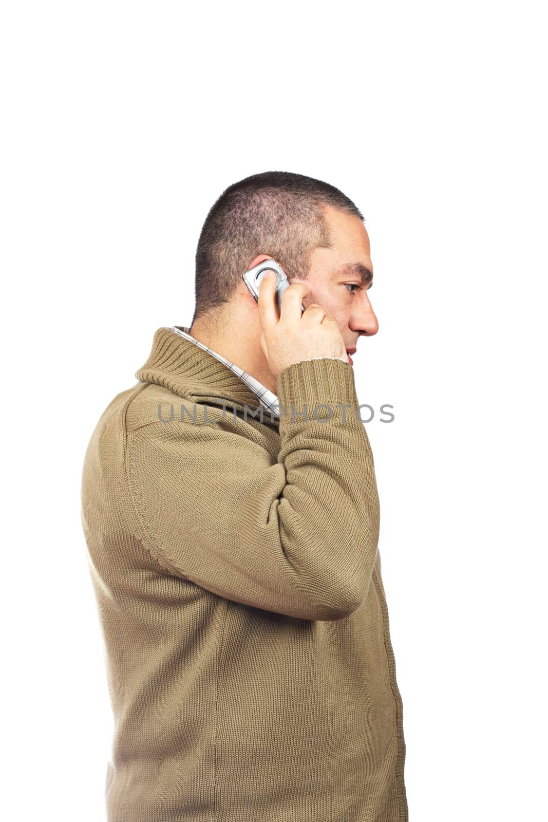 Casual man talking