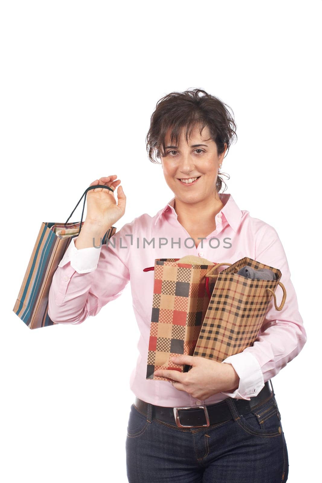 Woman holding shopping bags
