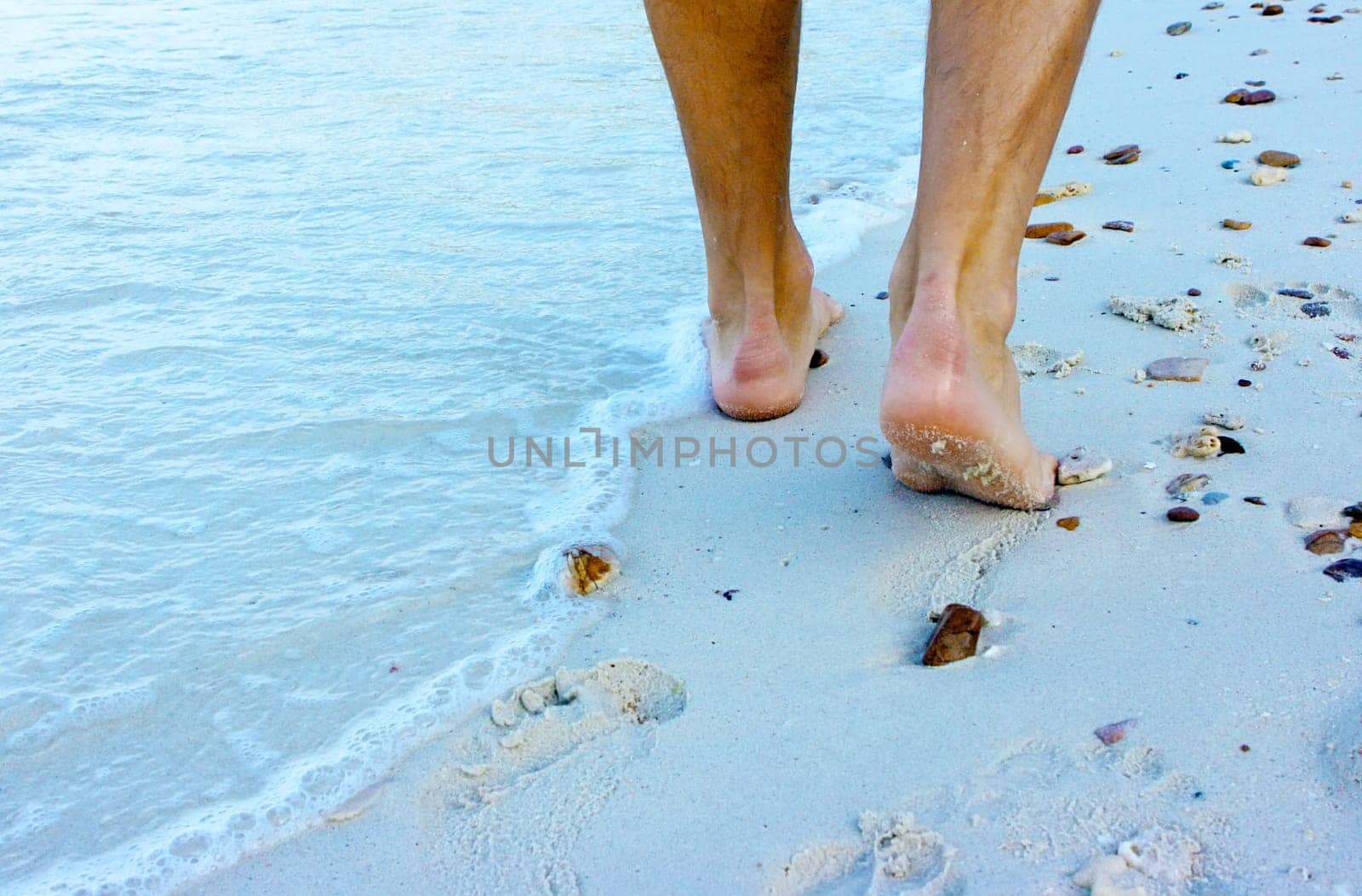 Walking on the beach