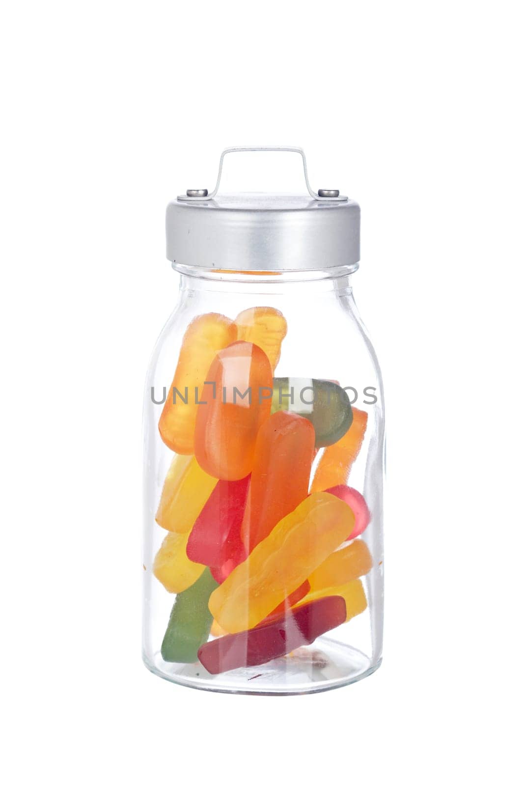 Candies in the glass jar
