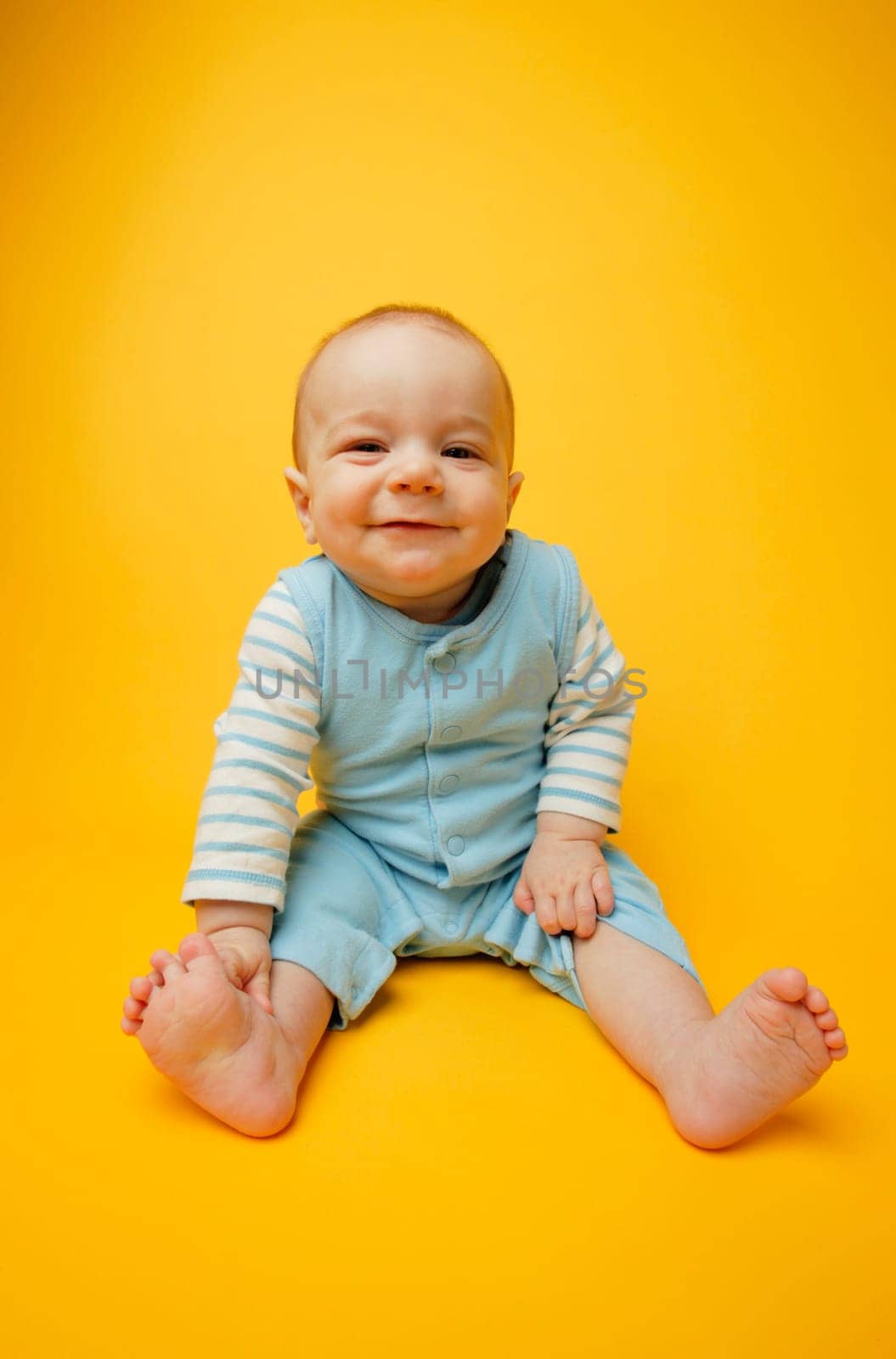 Baby smirks