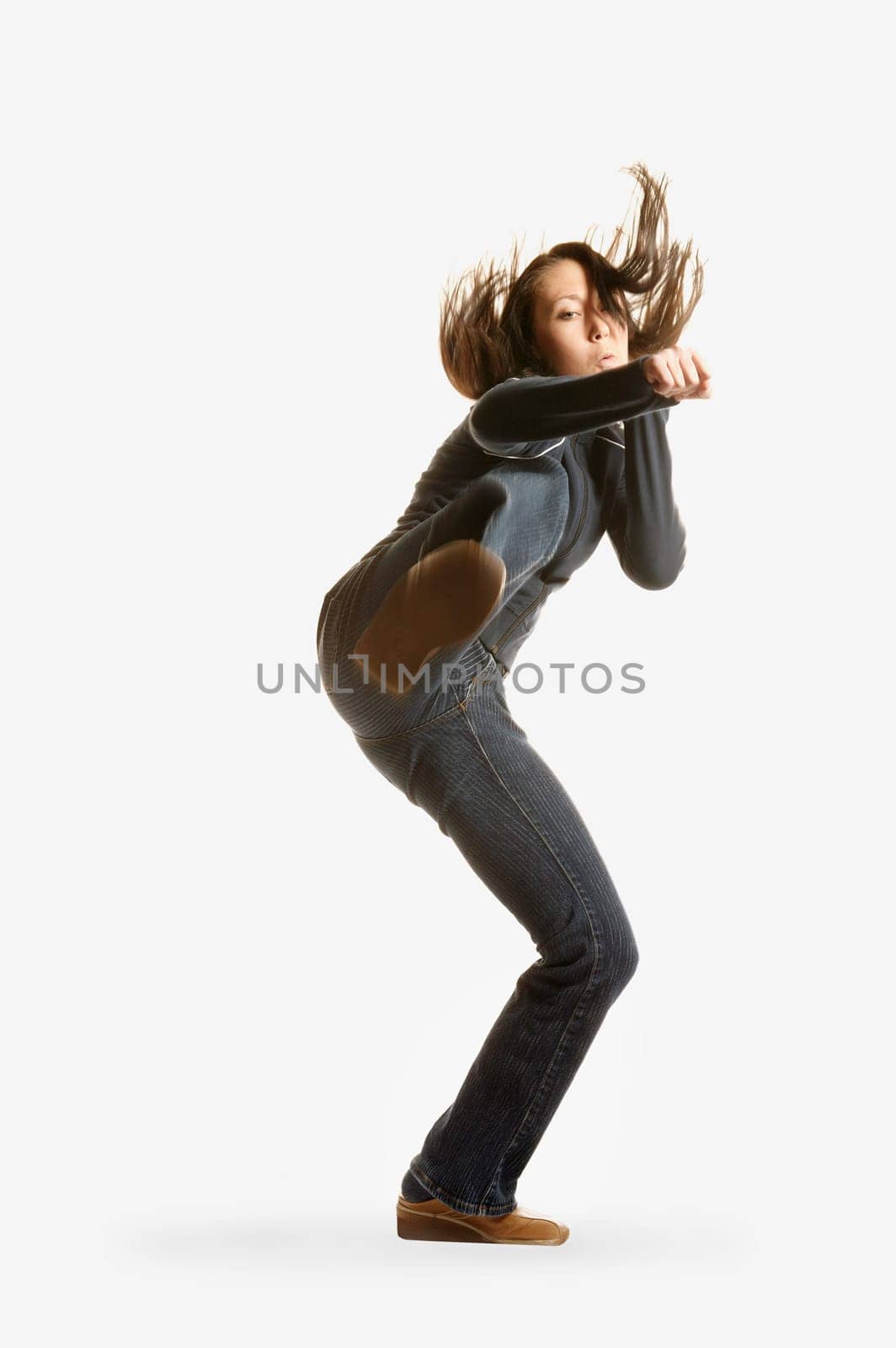 Woman with punch
