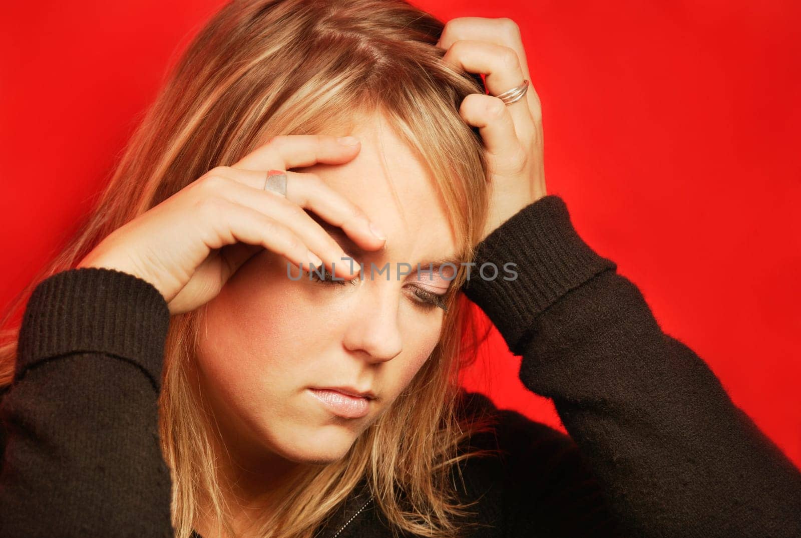 Woman feels sad