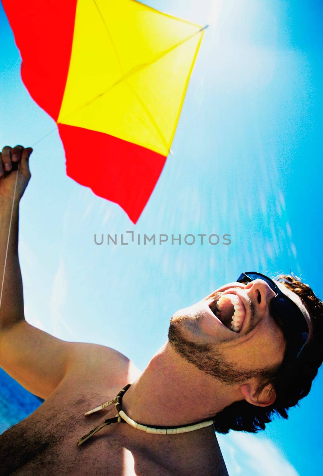 Flying a kite