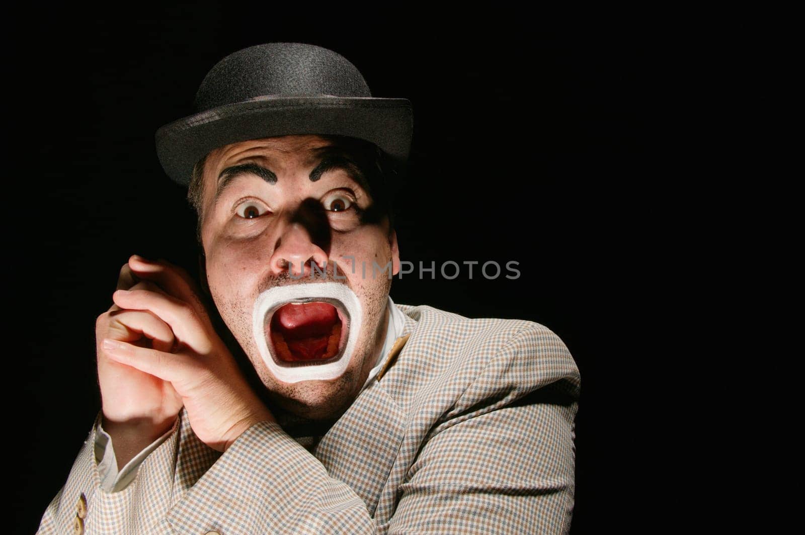 A frightened man