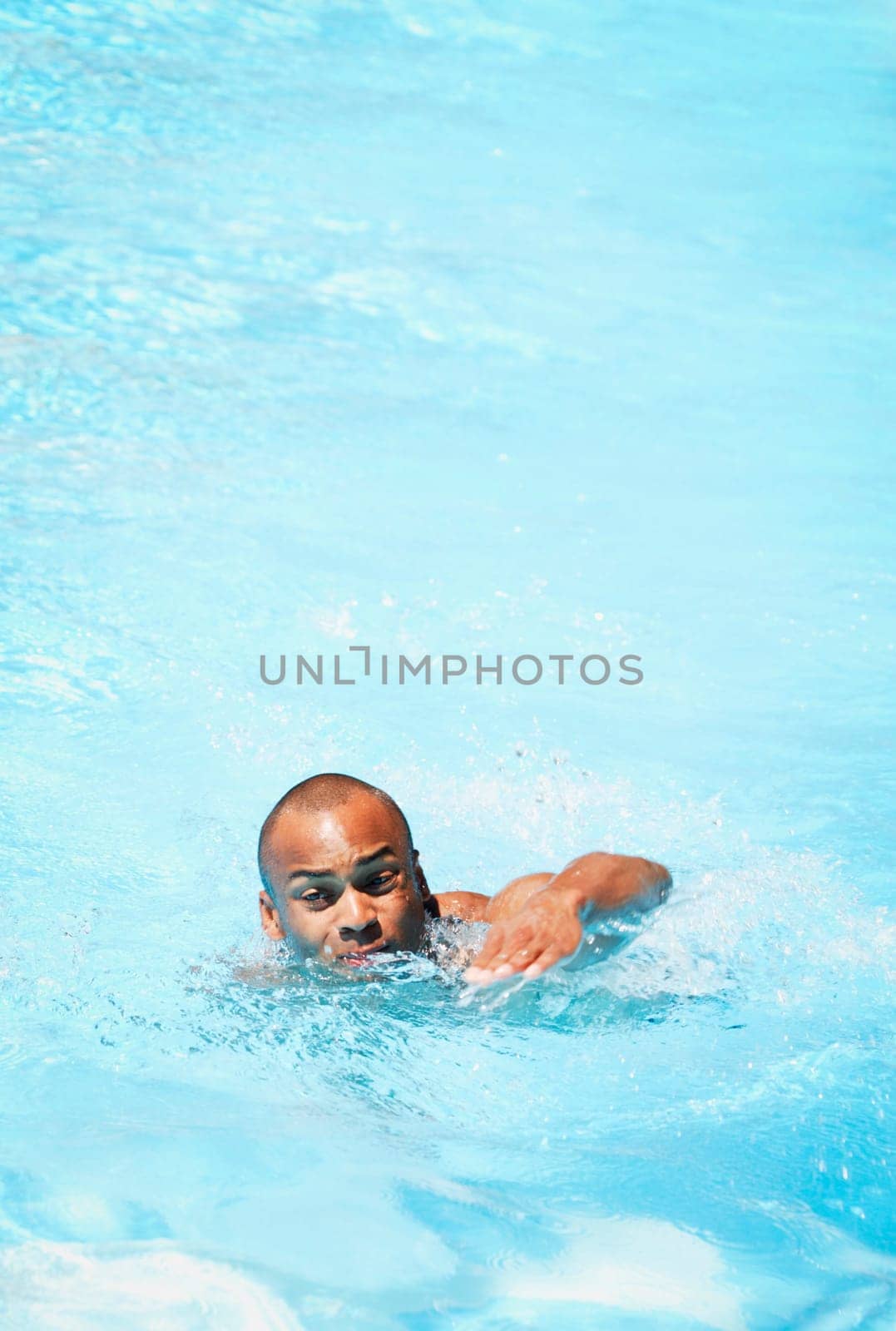 Man in swimming pool