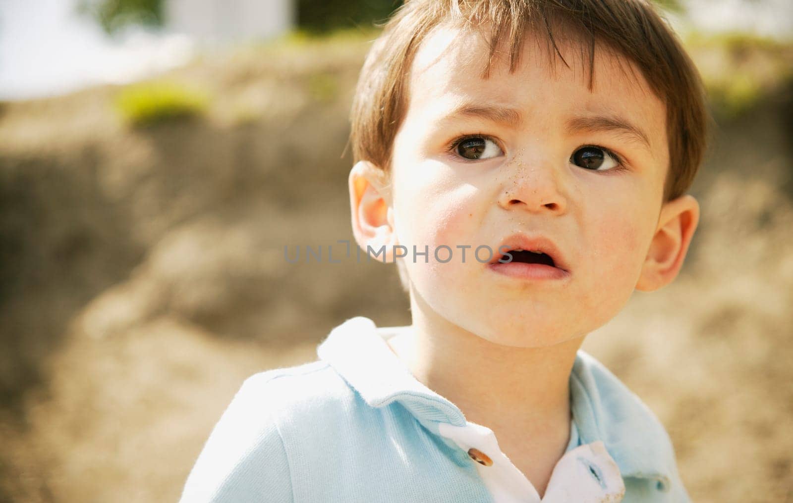 Closeup of a little boy's face
