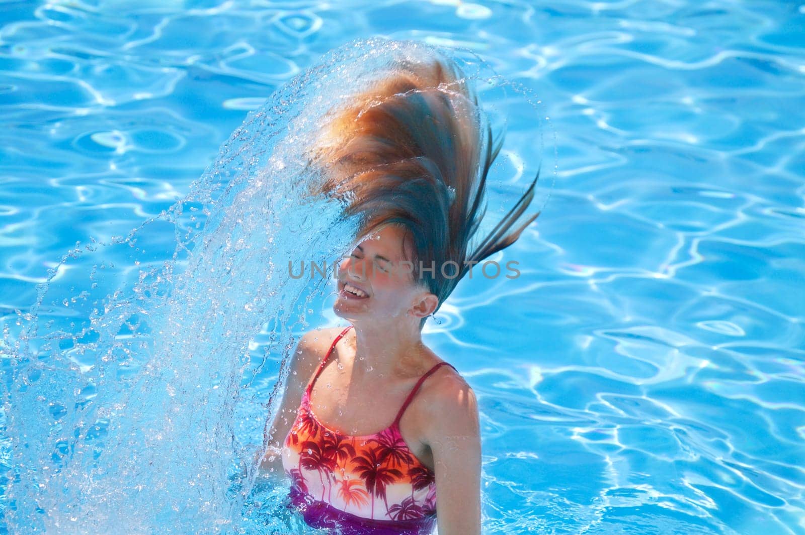 Woman in swimming pool