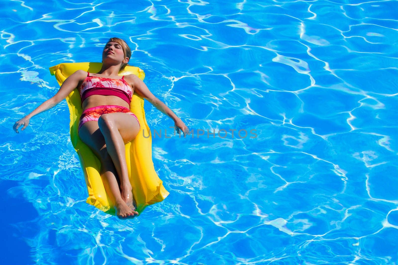 Woman in swimming pool