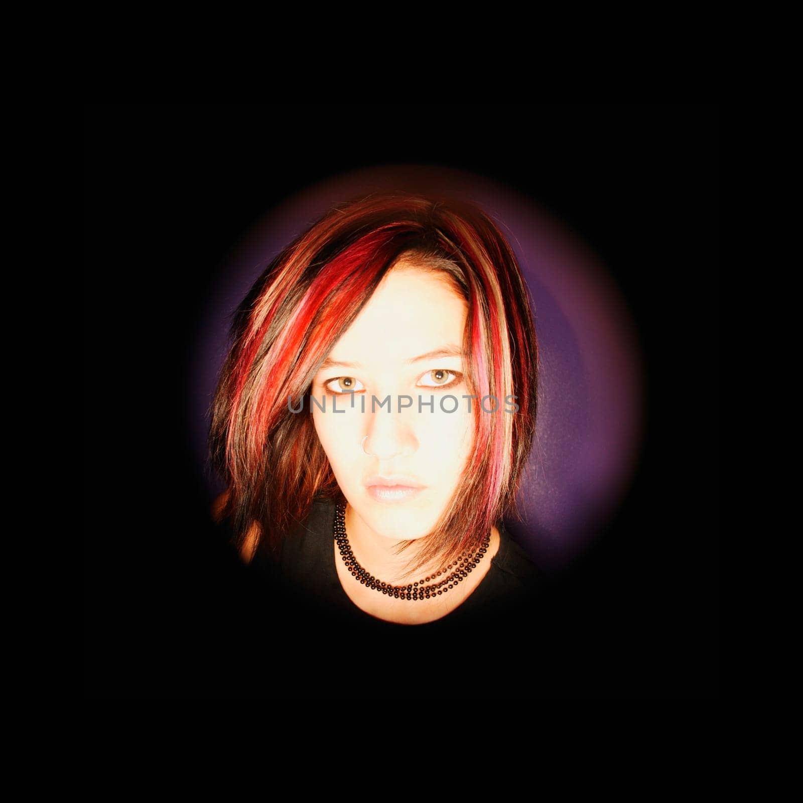 Serious teenage girl portrait