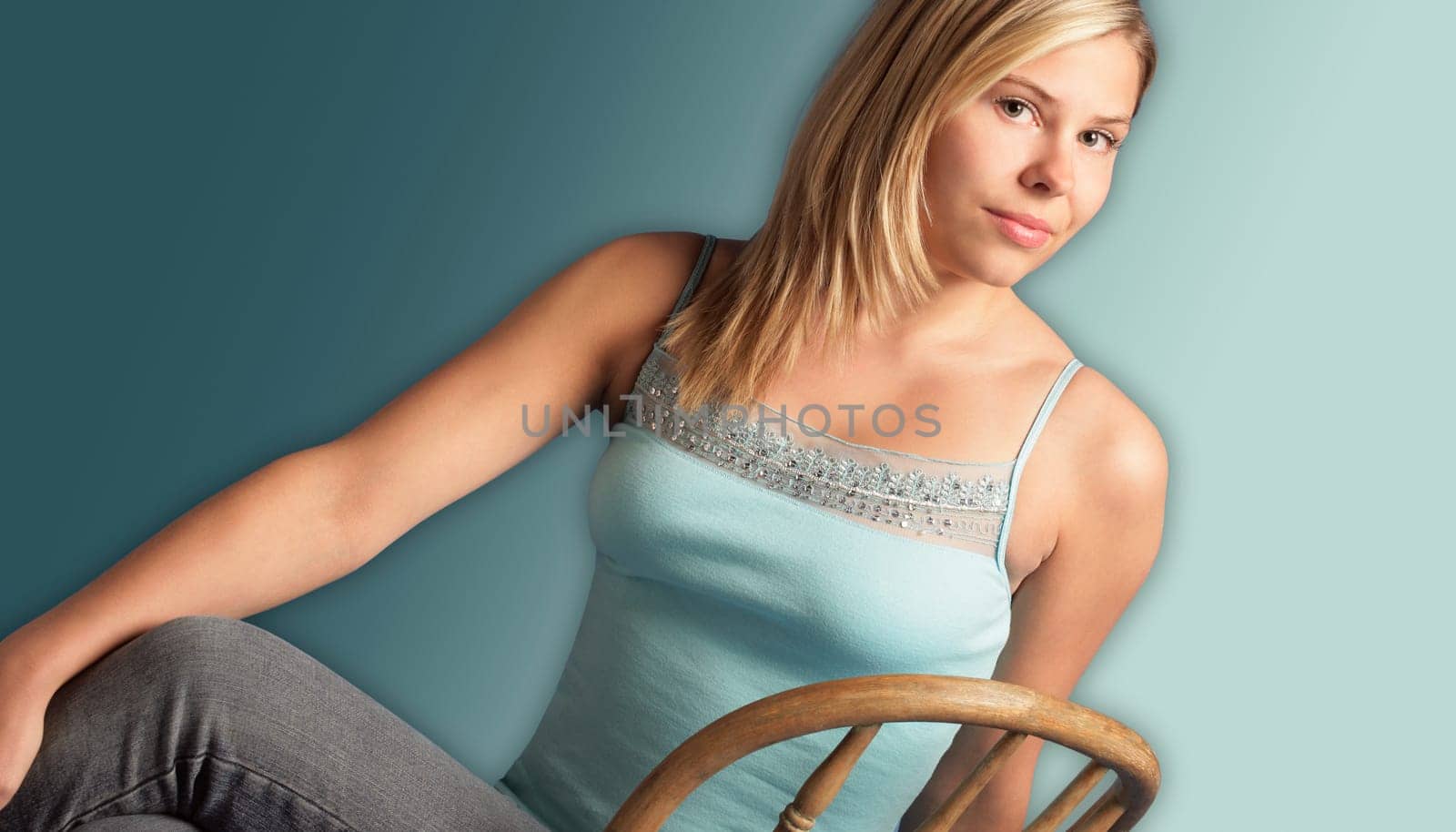 Blonde teenage girl