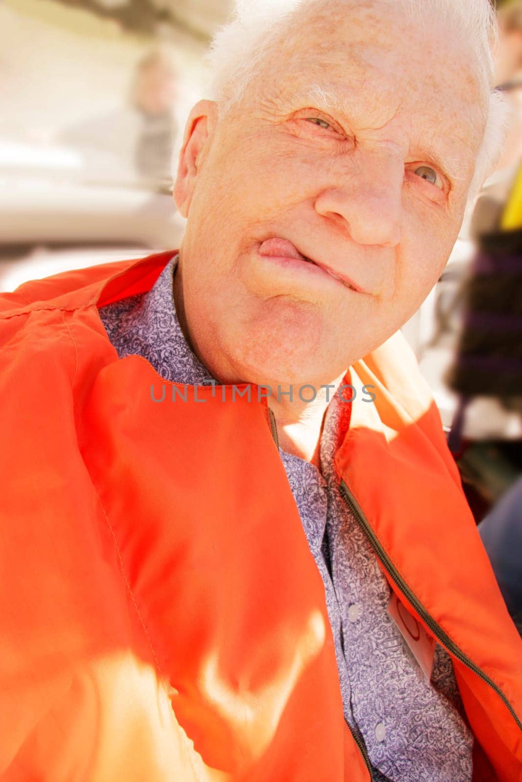 Man with silly expression