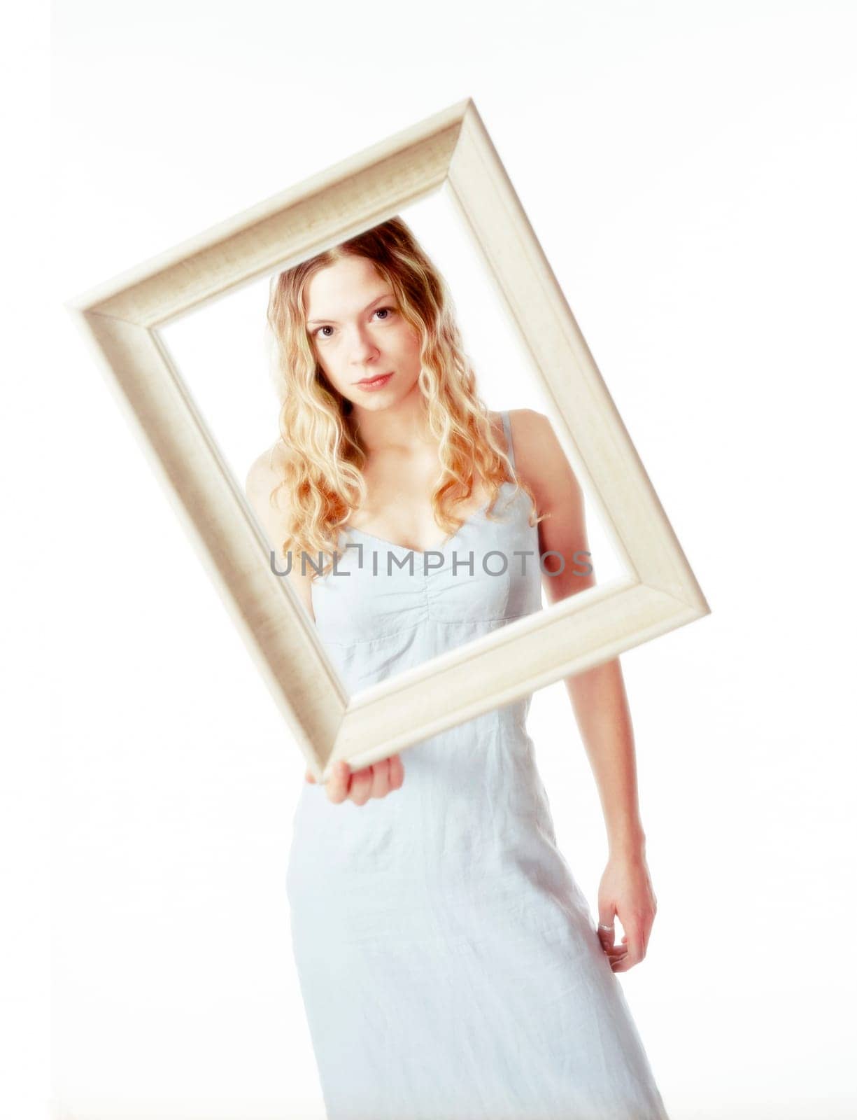 Woman filling frame