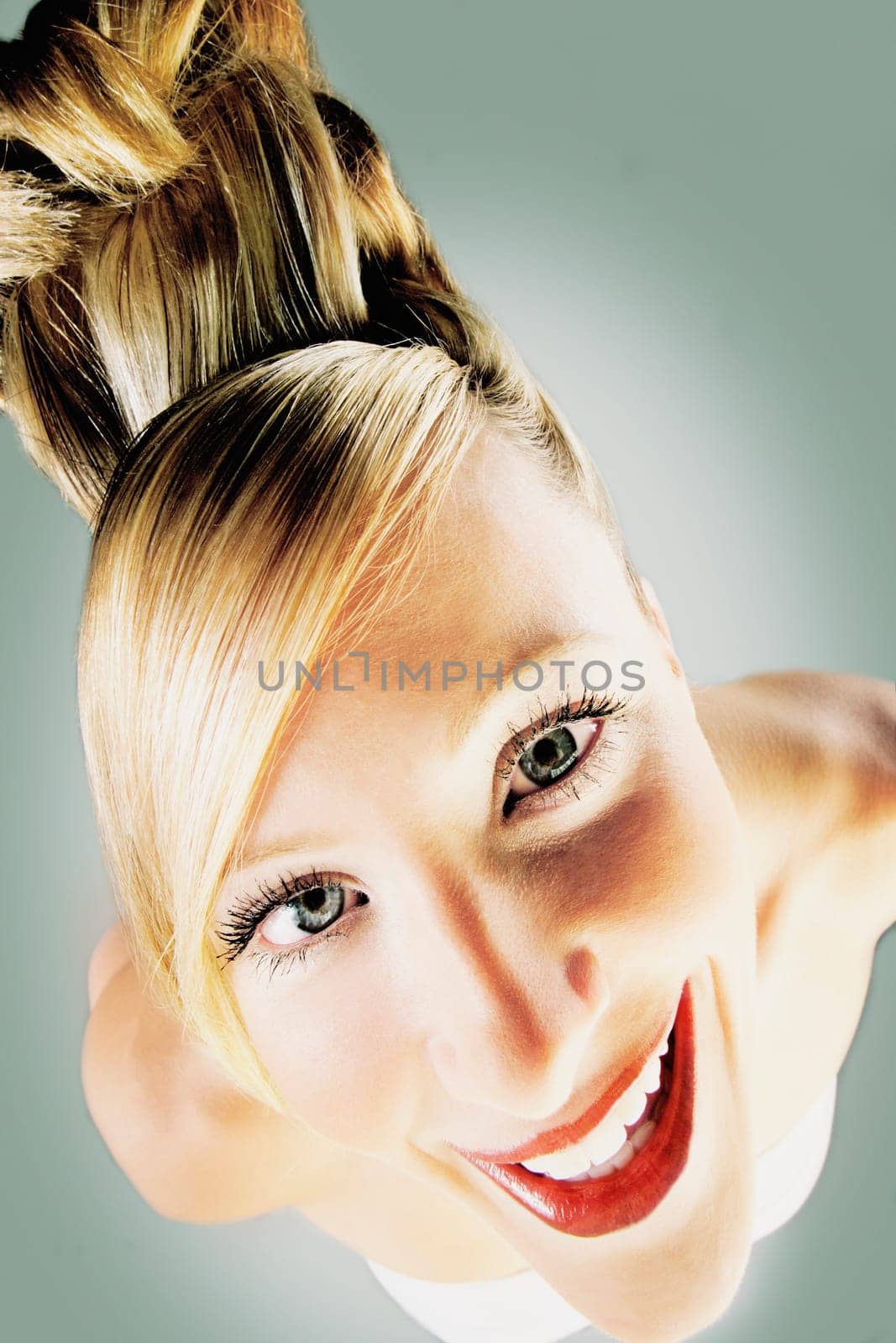 Woman with bold hairstyle