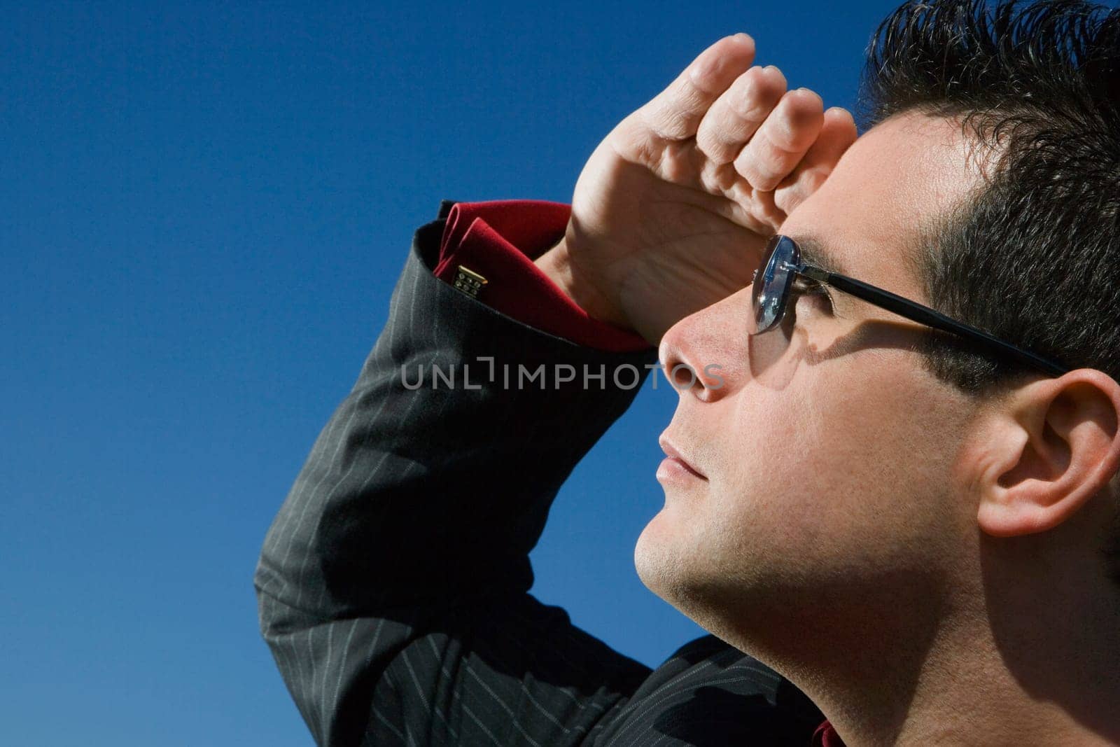Man looking upward