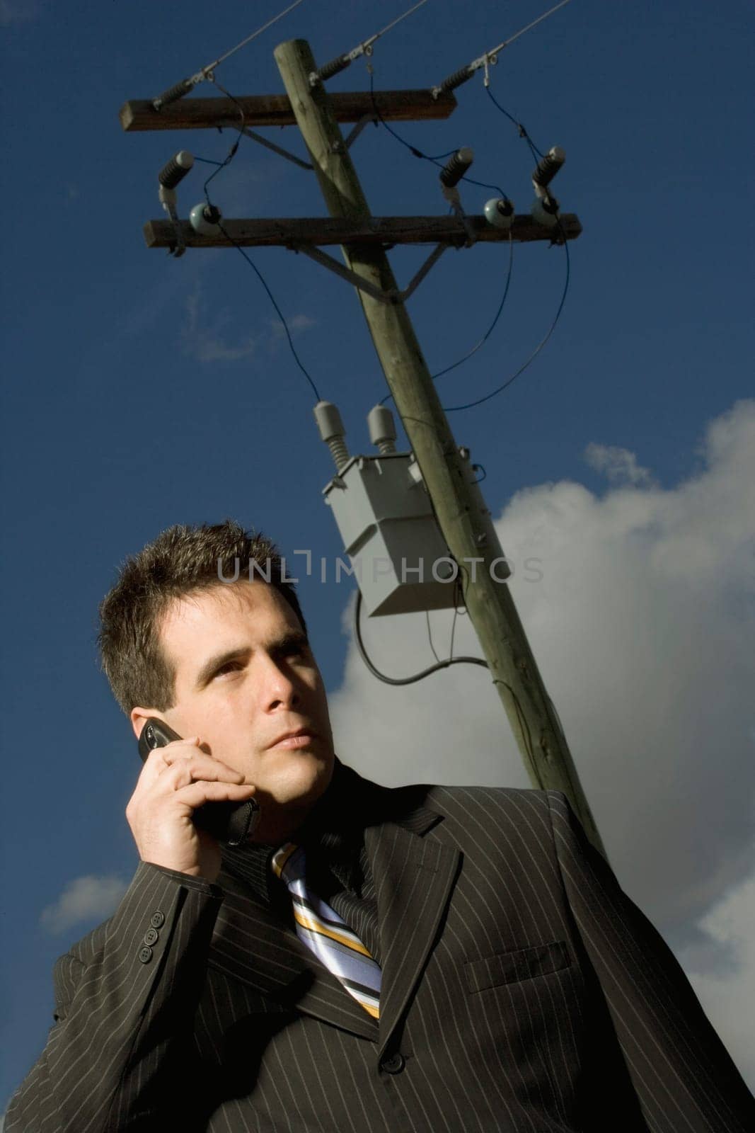 Man on a cell phone