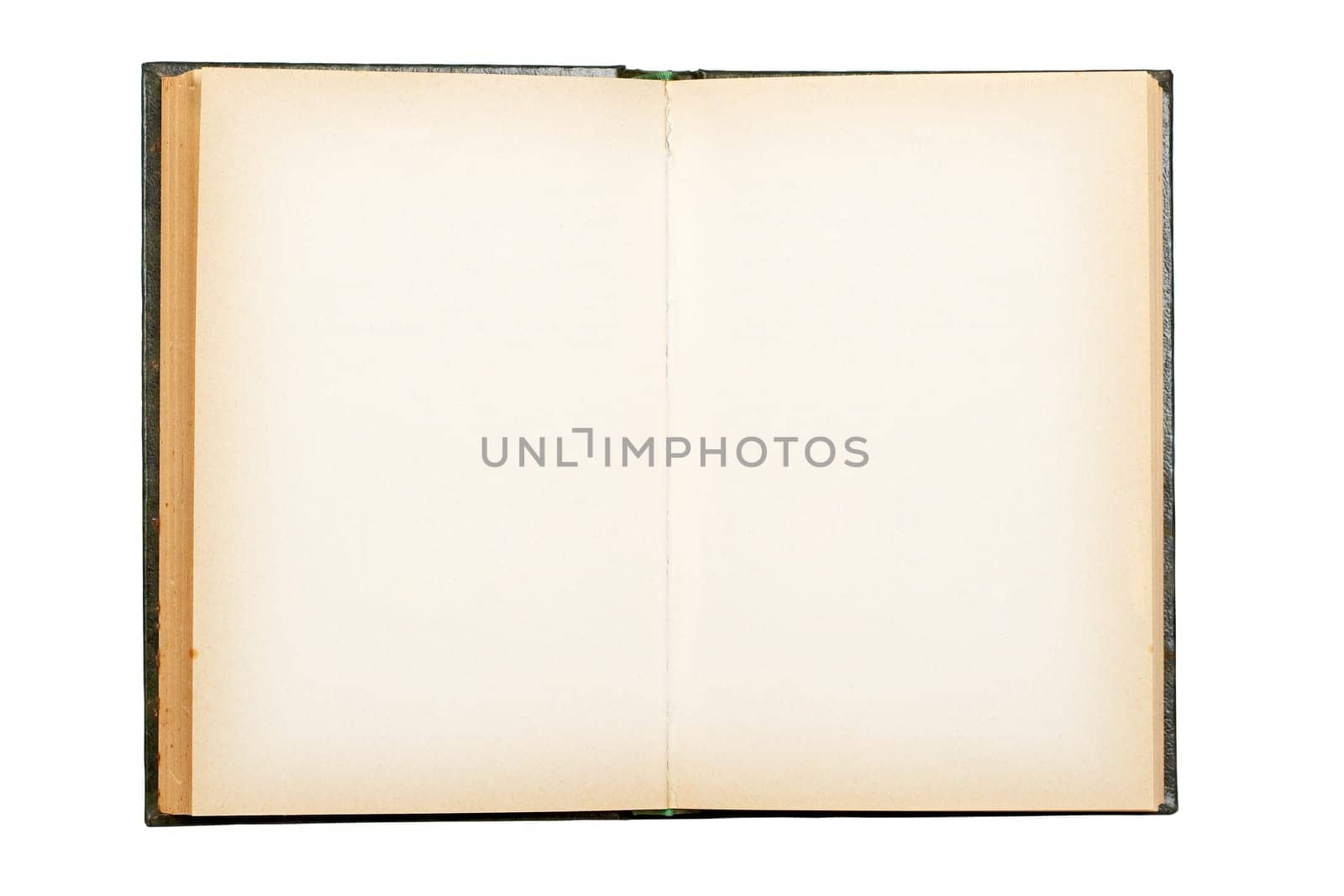 Old book open on both empty pages