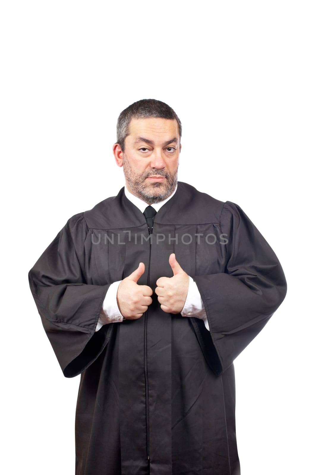 Serious male judge