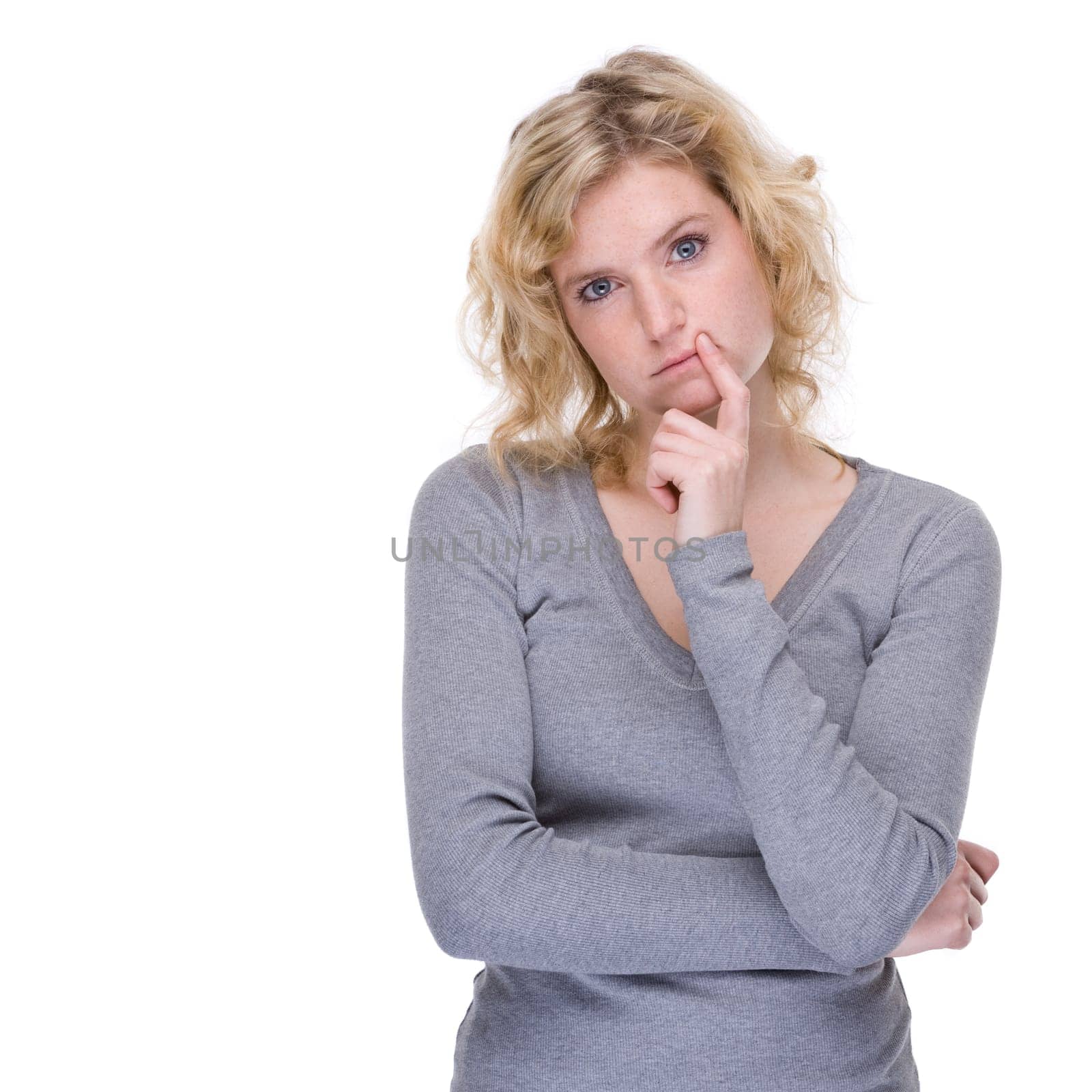 Pensive young woman