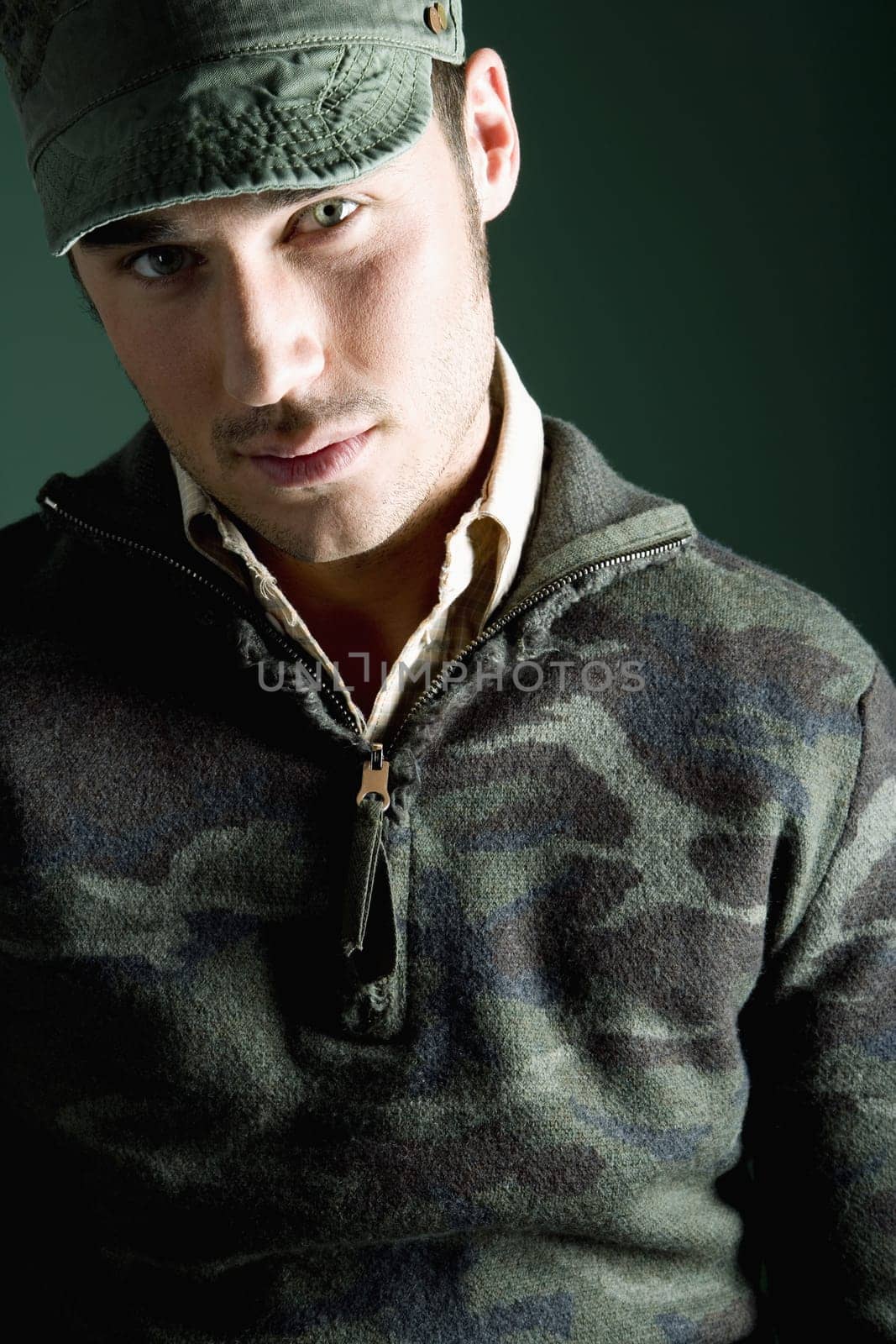 Twenty-something man in vintage-style clothing