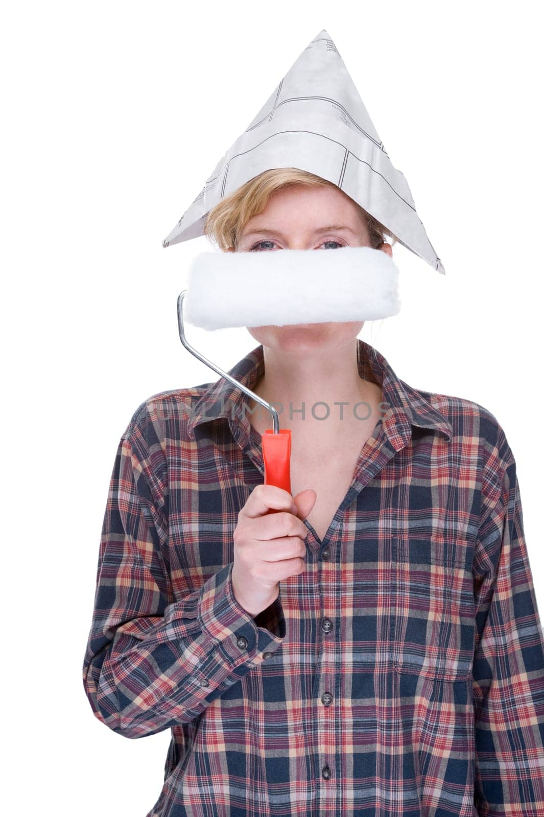 Woman with painter's roller